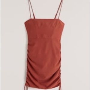 Abercrombie & Fitch Side Cinched Dress Dark Red Size S